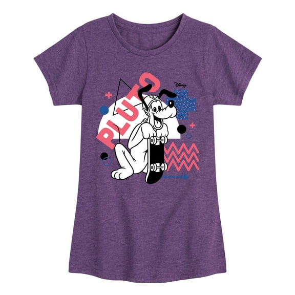 Disney - Mickey & Friends - Pluto Retro Styled Skater - Toddler And Youth Girls Short Sleeve Graphic T-Shirt