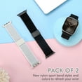 thumbnail image 7 of Vodtian 2 Pack Nylon Sport Bands Compatible with Apple Watch Bands 38mm 40mm 41mm 42mm 44mm 45mm 46mm 49mm for Women Men, Soft Breathable Straps for iWatch Series 10/9/8/7/6/5/4/3/2/1/SE/Ultra/Ultra2, 7 of 7