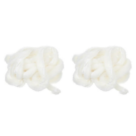 

White Chiffon Fabric Vintage Clothes Faux Wool Craft Fur Ribbon Chinoiserie Decor Christmas Garland Tree Leather 2 Pcs