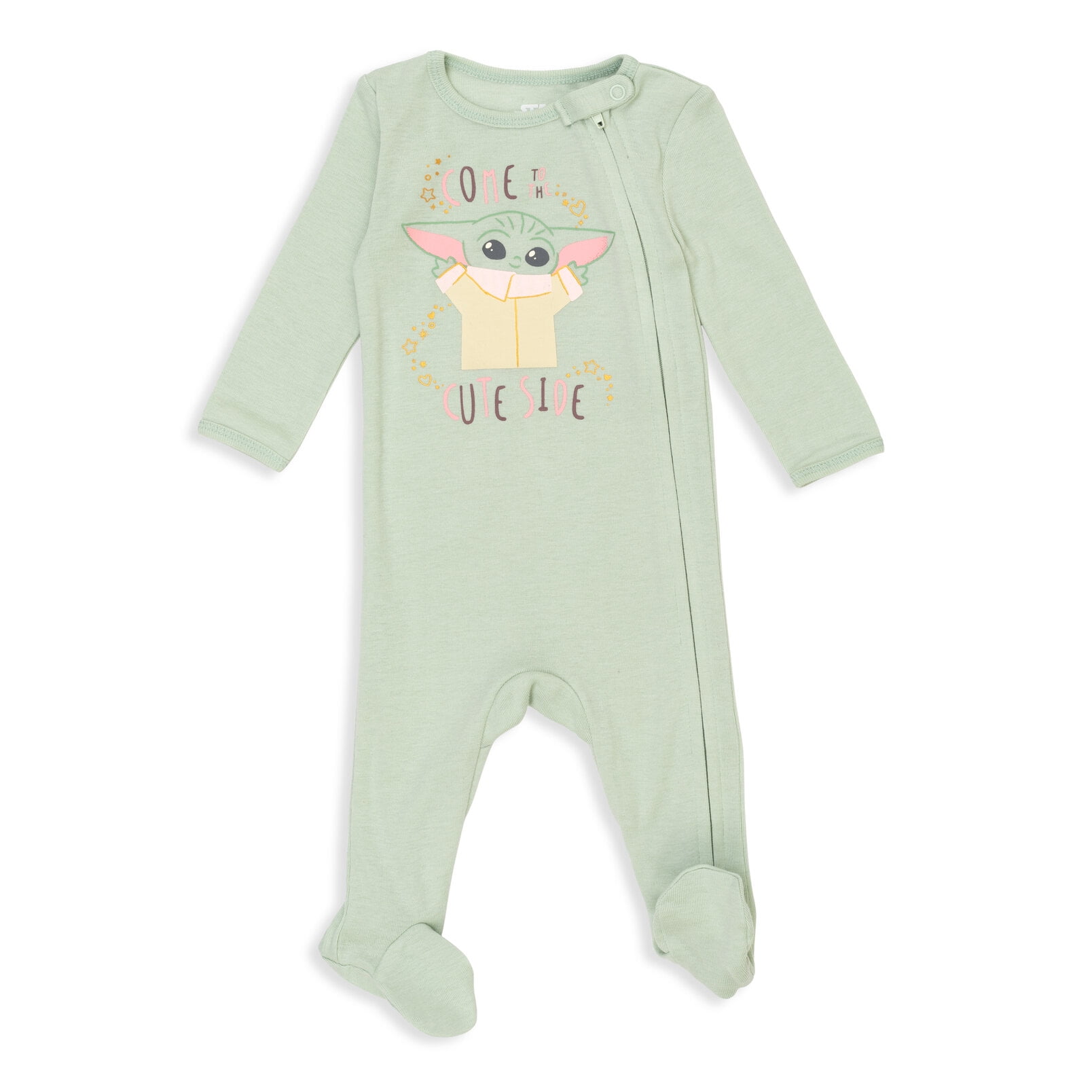 Star Wars The Child Infant Baby Girls 2 Pack Zip Up Sleep N' Plays Newborn to Infant