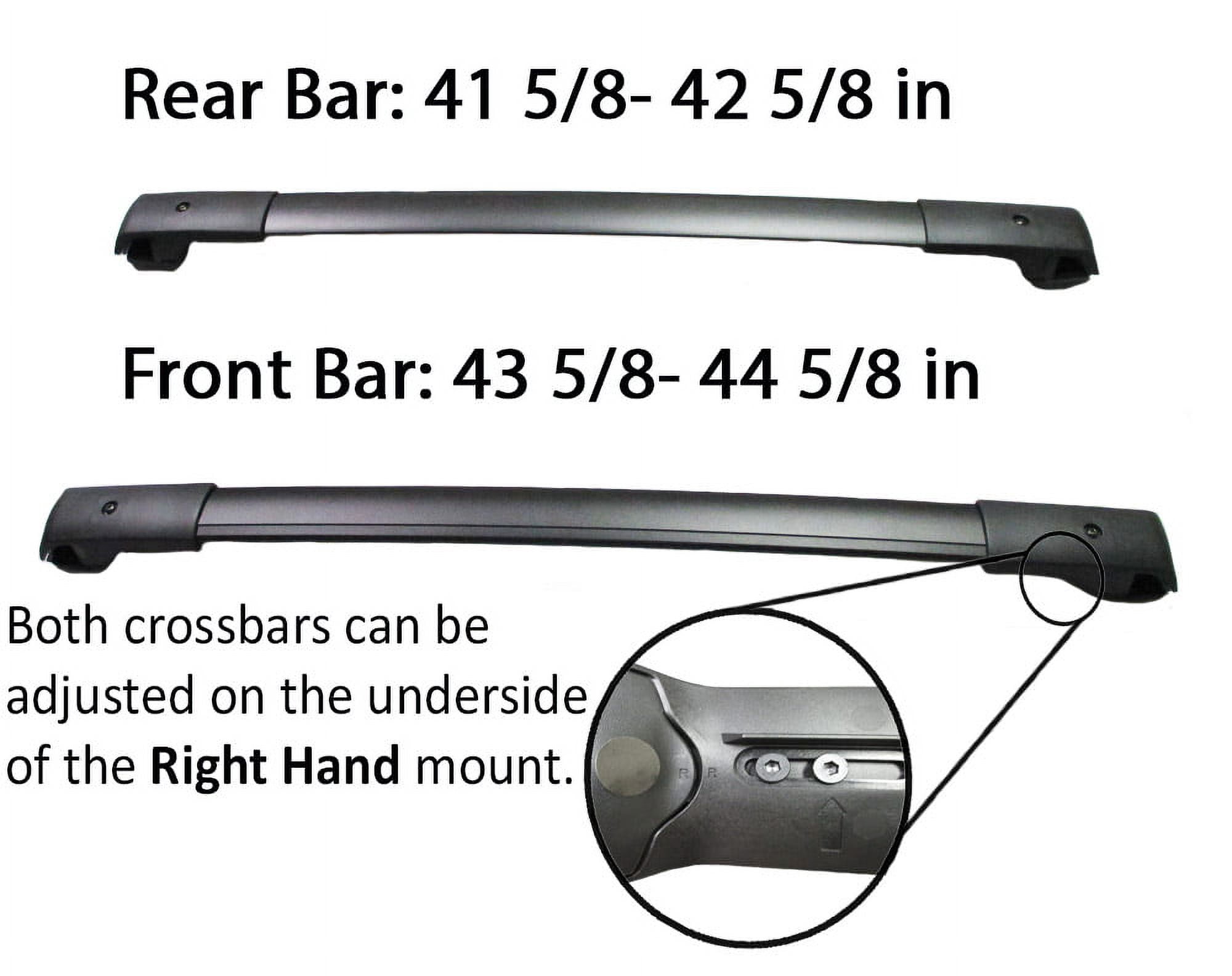 BRIGHTLINES Roof Rack Crossbars Replacement for 2014-2018 Subaru Forester for Kayak Luggage Ski Bike Carrier, a Set of 2pcs, Black Aluminum Top Cargo Rack