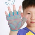 thumbnail image 2 of Kids Half Finger Gloves Sport Gloves Cartoon Dinosaur Non-Slip Gel Gloves for Children Cycling Riding Biking Roller Skating, 2 of 7