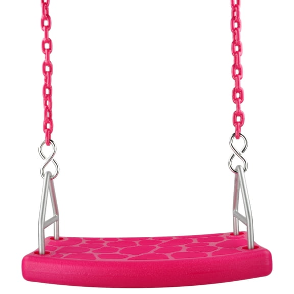 Swing Set Stuff Flat Seat with 8.5ft Coated Chain Pink