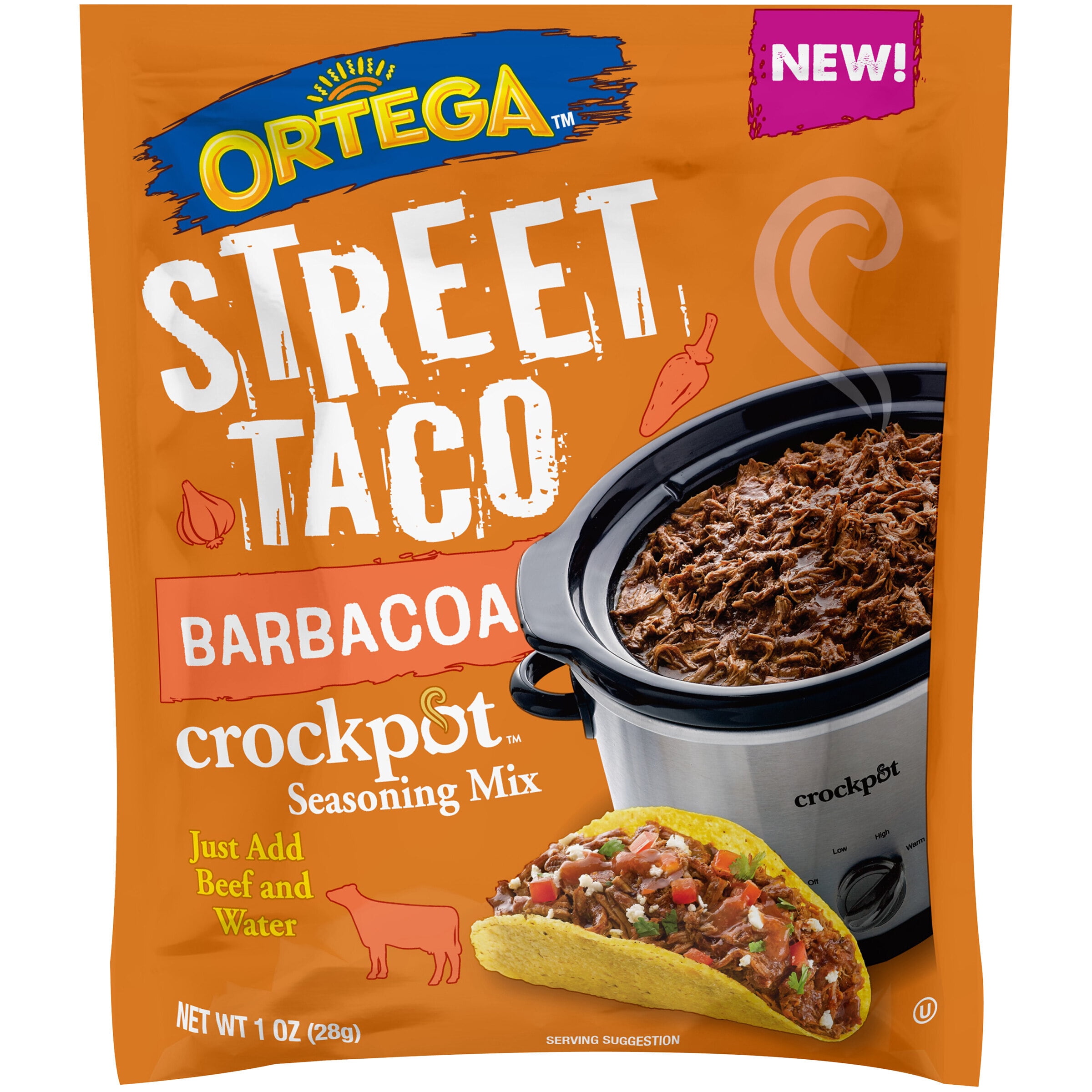 Ortega™ Street Taco Barbacoa Crockpot™ Seasoning Mix 1 oz. Packet