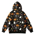 thumbnail image 3 of NordicNest Halloween Graphic Hoodie With Pocket For Boys Cozy Sweatshirt For Seasonal Wear And Everyday Comfort Thermal Underwear Kids Halloween, 3 of 5