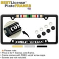 thumbnail image 2 of Gulf War Combat Veteran - Domed Custom-Made Personalized Narrow (Thin) Top 4 Hole Metal Car License Plate Frame with Free caps - Black Frame (Qty: 1), 2 of 8