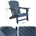 thumbnail image 2 of Wildbreak Outdoor Adirondack Chair, with Wooden Textured, 29.92 x 29.13 x 35.43“, Dark Blue, 2 of 8