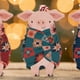 thumbnail image 4 of Cerdos en Mantas Colgante de Madera Adornos Colgantes Piglet Árbol de Navidad Decoraciones para el Hogar Secreto Regalo de Santa, 4 of 8