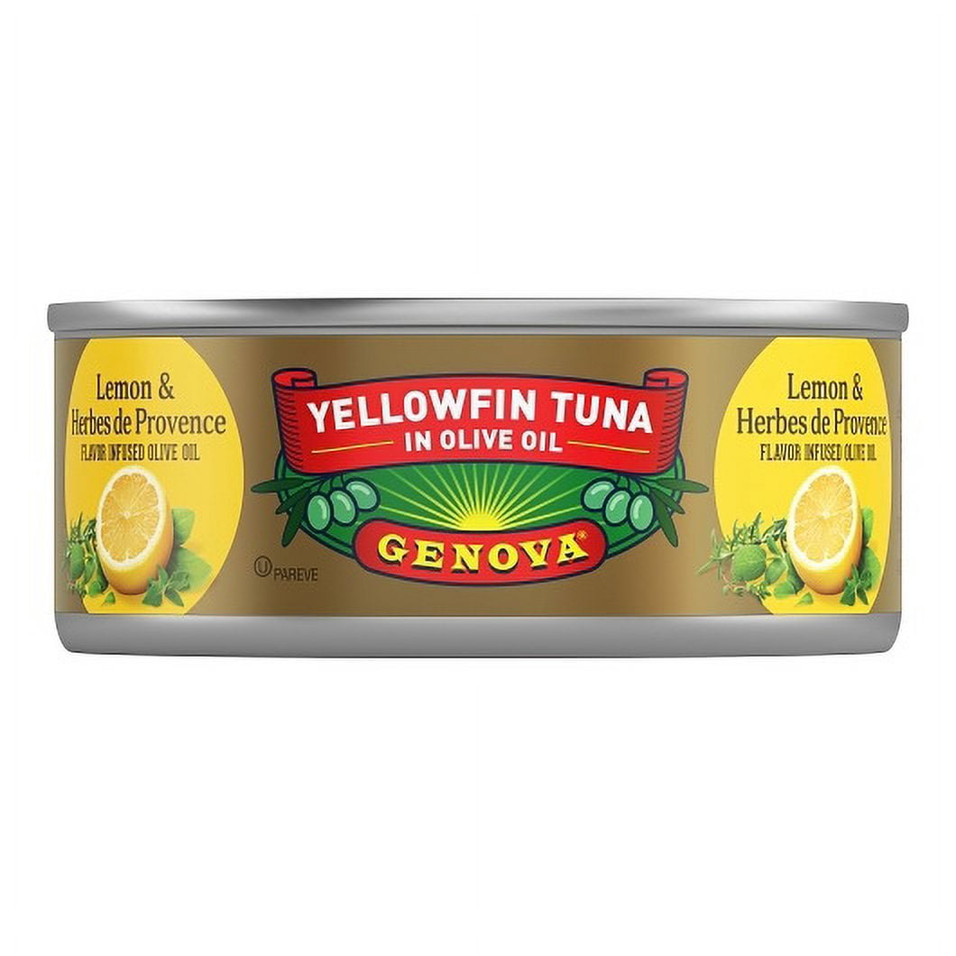 (Price/Case)Genova Yellowfin Solid Light Tuna In Lemon & Herbes De Provence Olive Oil Of, 5 Ounce, 12 per case