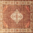 thumbnail image 1 of Ahgly Company Indoor Square Medallion Brown Traditional Area Rugs, 4' Square, 1 of 4