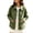 Army Green, variant on Womens Casual Collared faux Suede Jacket Button Up Loose Long Sleeve Short Coat With Patch Pockets For Commuting And Travel Coffee M
