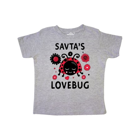 

Inktastic Valentine s Day Savta s Lovebug Gift Toddler Boy or Toddler Girl T-Shirt