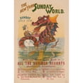 thumbnail image 2 of A. Shaw 13x18 Gold Ornate Wood Frame and Double Matted Museum Art Print Titled - The New York Sunday World, Sunday July 14th 95 (1895), 2 of 4