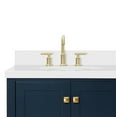 thumbnail image 4 of Ariel Cambridge 43 In. Left Offset Oval Sink Vanity With White Quartz Countertop In Midnight Blue, 4 of 10