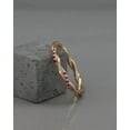 thumbnail image 4 of Women's Twist Eternity Band Ring 0.40Ct Round Cut Simulated Red Ruby 14k Rose Gold Plated, 4 of 5