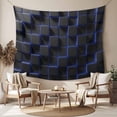 thumbnail image 2 of Blue Black Cubes Tapestry for Bedroom Wall Hanging Tapestry, Modern Geometric Abstract Art Ceiling Backdrop Tapestries Poster Blanket Wall Decor for Teens Room Living Room Dorm 51" x 59", 2 of 8