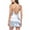 Light blue, variant on Women's Sleepwear Satin Nightgown V Neck Silk Nighty Sleeveless Nightwear Lace Chemise