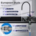 thumbnail image 3 of iSpring GA3-ORB Drinking Water Faucet for Kitchen Sink with 3/8" Connector, Heavy Duty Lead-Free Reverse Osmosis Faucet for RO System, Non-Air Gap 100% Stainless Steel RO Faucet, Oil Rubbed Finish, 3 of 8