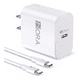 thumbnail image 2 of Cargador Tipo C, PD 20W Carga Rápida con Cable USB C a C 1M 3A Compatible Con Samsung Galaxy S21 Ultra/Note10/S20 Ultra/S10/S9/S8 /Huawei P30/Xiaomi 11/Motorola Hora tipo c - tipo c, 2 of 4