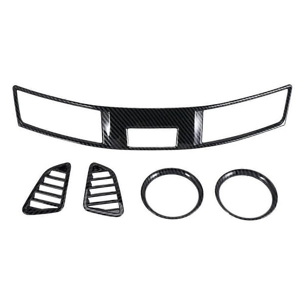 for Nissan Navara NP300 2015-2020 Carbon Fibre ABS Car Air Conditioner AC Outlet Vent Frame Cover Tr