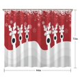 thumbnail image 5 of Red Christmas Reindeer Pattern Shower Curtain 84"x72" ,Bathroom Decorative Shower Curtains Set with 12 Hooks,Modern Waterproof Washable Shower Curtain, 5 of 6