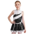 thumbnail image 3 of Linjinx Tenue de Chef de Cheerleading à Sequins Brillants pour Filles Robe de Danse Halloween Cosplay Noir 16, 3 of 7