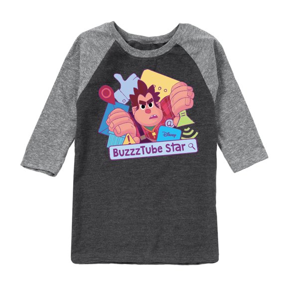 Disney Wreck It Ralph - BuzzTube Star - Toddler & Youth Raglan Graphic T-Shirt