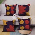 thumbnail image 4 of Maple Autumn Leaves Throw Pillow Covers 18x18 Set of 4,Fall Pillow Cases for Bed Couch Home Decor, 4 of 6