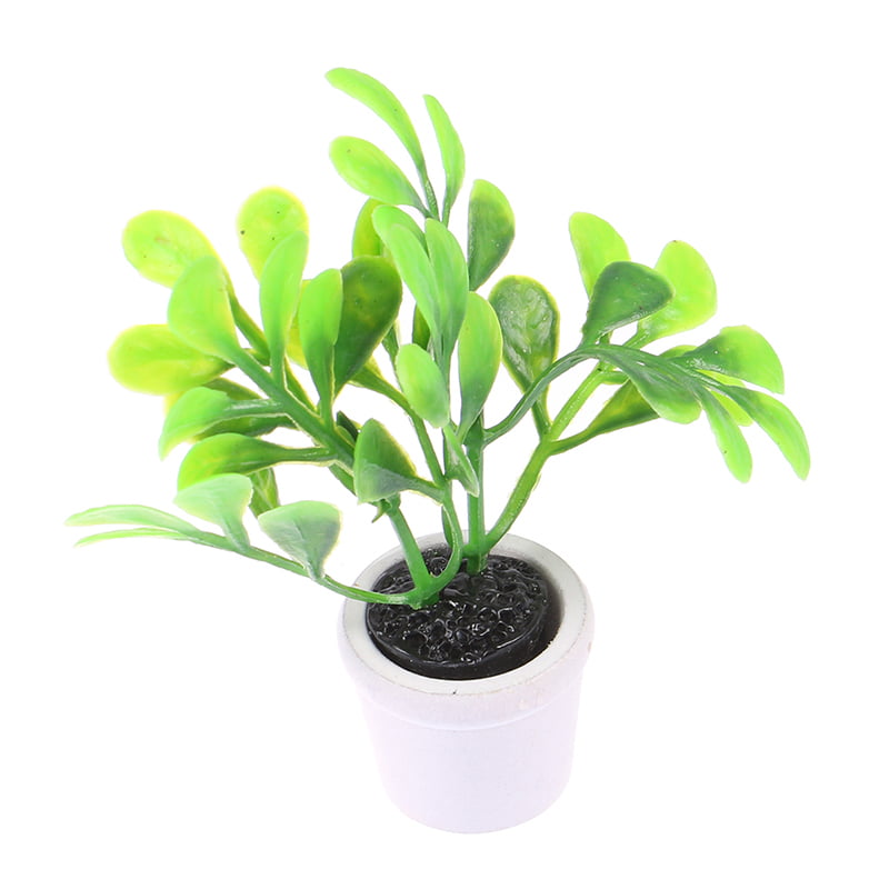 2PCS 1:12 Miniature Green Plants Decoration Dollhouse Furniture Accessori YRDE 