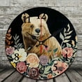 thumbnail image 2 of YILUYINQING Bear Flowers Mama Bear Round Wooden Wall Clock for Home Decor, Silent Mechanical Movement Wall Art Decor, Ideal for Living Rooms, Kitchens, Dorms, and Everyday Gifts 10x10in, 2 of 8