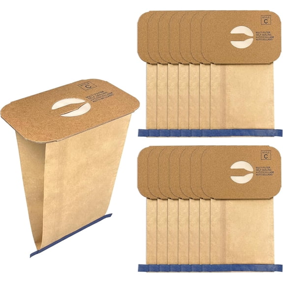 15 Pack Style C Vacuum Cleaner Bags Replacement Compatible with Electrolux Canister Tank Style C Vacuums