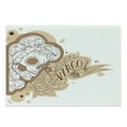 thumbnail image 1 of Zodiac Virgo Cutting Board, Gothic Mexican Female Portrait Sugar Skull Horoscope Tattoo, Decorative Tempered Glass Cutting and Serving Board, Large Size, Pale Brown White, by Ambesonne, 1 of 1