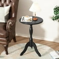 thumbnail image 4 of YANG2 Round Small End Table, Wooden Pedestal Side Coffee Tables, Vintage Accent Nightstand for Living Room, Bedroom, Entryway-1-Black, 4 of 8