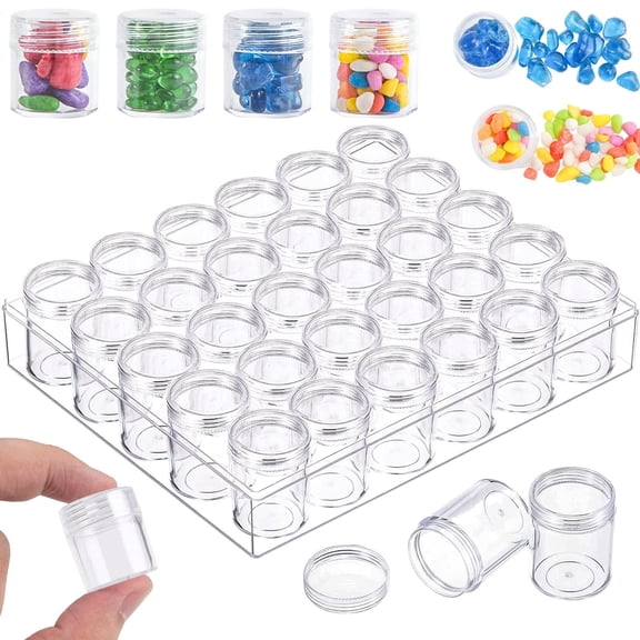 30 Grids Diamond Painting Storage Containers,Bead Storage Organizer 6.3X5.3''