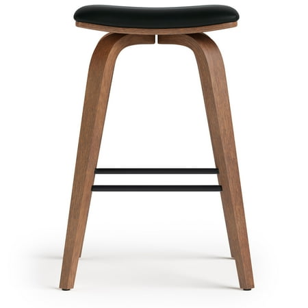 Simpli Home - Larsen Saddle Bar Stool (Set of 2) - Black