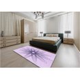 thumbnail image 5 of Ahgly Company Machine Washable Indoor Square Transitional Rich Lilac Purple Area Rugs, 6' Square, 5 of 7