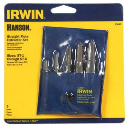 

Hanson Hanson 53635 Straight Screw Extractor Set 5 Piece