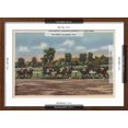 thumbnail image 5 of Art.com Saratoga Springs, NY - Horse Race Track Scene Art Print by Lantern Press, Brown Frame Wall Art, 23" x 17", 5 of 5