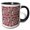 Black/White, variant on 3drose, Elegant Red Flourish Pattern, 15oz Two-tone Red Mug