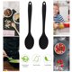 thumbnail image 5 of 2pcs cocina cucharas de silicona cucharas cucharas de cocinar cucharas de ensalada cucharas (negro), 5 of 5