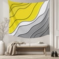 thumbnail image 5 of Yellow Grey Ombre Tapestry for Bedroom Wall Hanging Tapestry,Modern Geometric Abstract Aesthetics Cream Ceiling Backdrop Tapestries Poster Blanket Wall Decor for Teens Room Living Room Dorm 59" x 90", 5 of 8