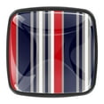 thumbnail image 1 of 4 Pcs Square Cabinet Handle Cupboard Knob Drawer Pulls Handle Blue Red White Stripe Drawer Knobs with Screws Furniture Decoration, 1 of 5