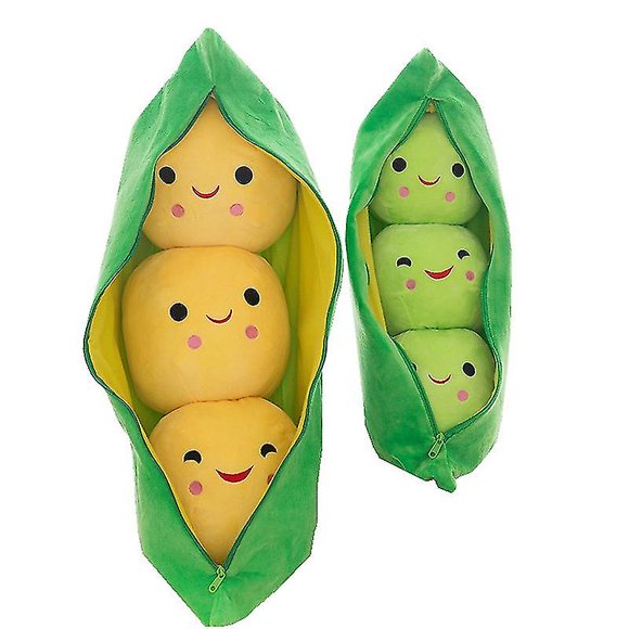 Jouet en Peluche Mignon Pois Plante en Peluche Poupée pour Enfants Cadeau Coussin en Forme de Pois 25/40/50 cm V1