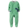 Carters Baby Boys 1 Piece Dinosaur Fleece Pajamas, 12 Months