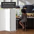 thumbnail image 6 of Red Lantern 5 ft. Tall Window Pane Shoji Screen - White - 3 Panels, 6 of 7