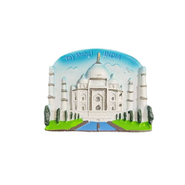 Imán para nevera Taj Mahal, India, resina 3D, Creative Architectur