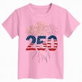 thumbnail image 5 of kpoplk Girls Summer Patriotic Shirts 250Th America Anniversary T-Shirt USA Flag Print Tee Casual Tops(Pink,9-10 Y), 5 of 5