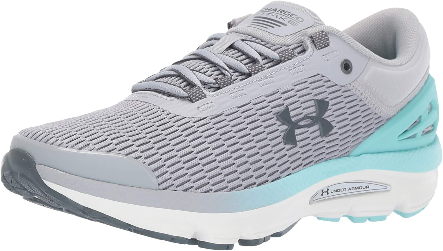 Mod Gray Under Armour Womens Charged Intake 3 Running Shoe 101 5 //Neo Turquoise