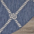 thumbnail image 5 of Ox Bay Sophie 5'3" Round Navy Nautical Rope Indoor/Outdoor Area Rug, 5 of 7