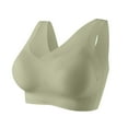 thumbnail image 5 of WCJM Green Yoga Womens Yoga Bras for Women No Padding with Adjustable Back Hooks V-Neck Basic Wireless Racerback Bra Low Support Workout Sports Bra, 5 of 5